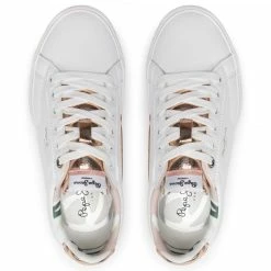 Flash Sale 😍 Γυναικεία Παπούτσια PEPE 👖 JEANS Λευκό PLS31410-800 😀 -Φτηνός Μόδας Κατάστημα 120501900031 17 3