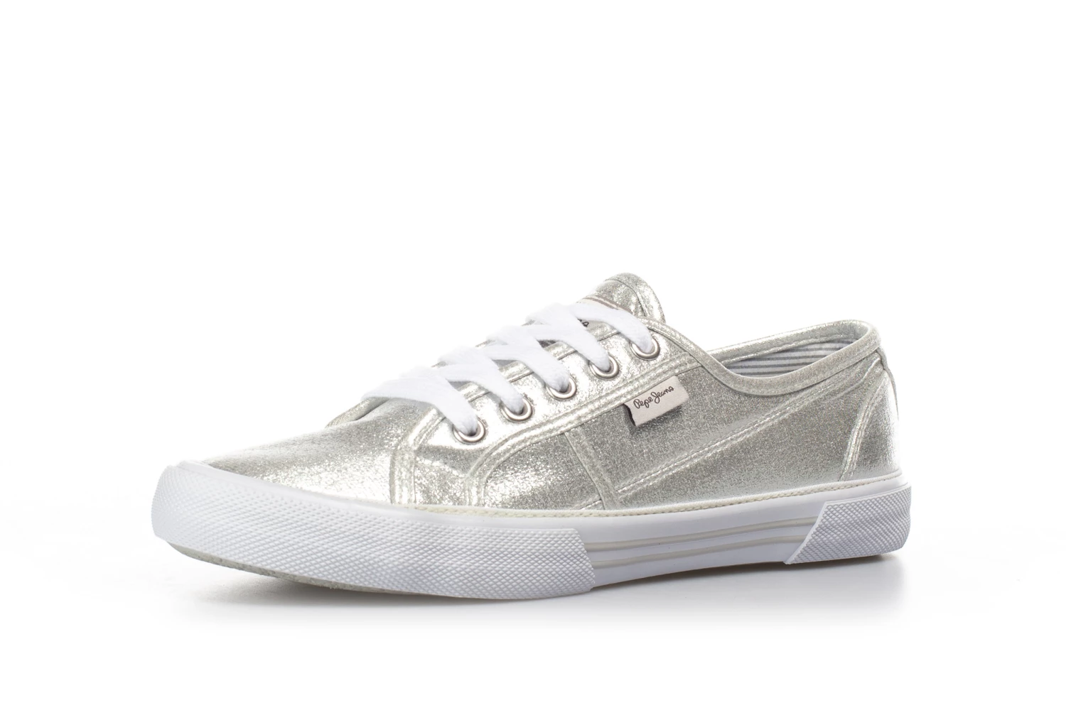 Νέος ✨ PEPE 👖 JEANS ABERLADY SHINE METALLIZED 👟 SNEAKERS PLS31154-934 Ασημί ⭐ 4 Νέος ✨ PEPE 👖 JEANS ABERLADY SHINE METALLIZED 👟 SNEAKERS PLS31154-934 Ασημί ⭐ - Image 2