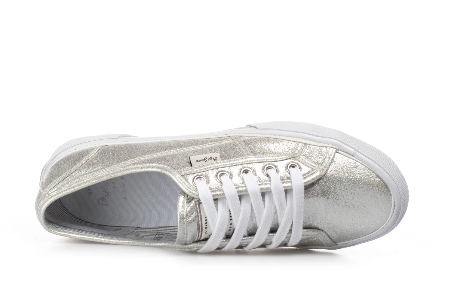 Νέος ✨ PEPE 👖 JEANS ABERLADY SHINE METALLIZED 👟 SNEAKERS PLS31154-934 Ασημί ⭐ 8 Νέος ✨ PEPE 👖 JEANS ABERLADY SHINE METALLIZED 👟 SNEAKERS PLS31154-934 Ασημί ⭐ - Image 6