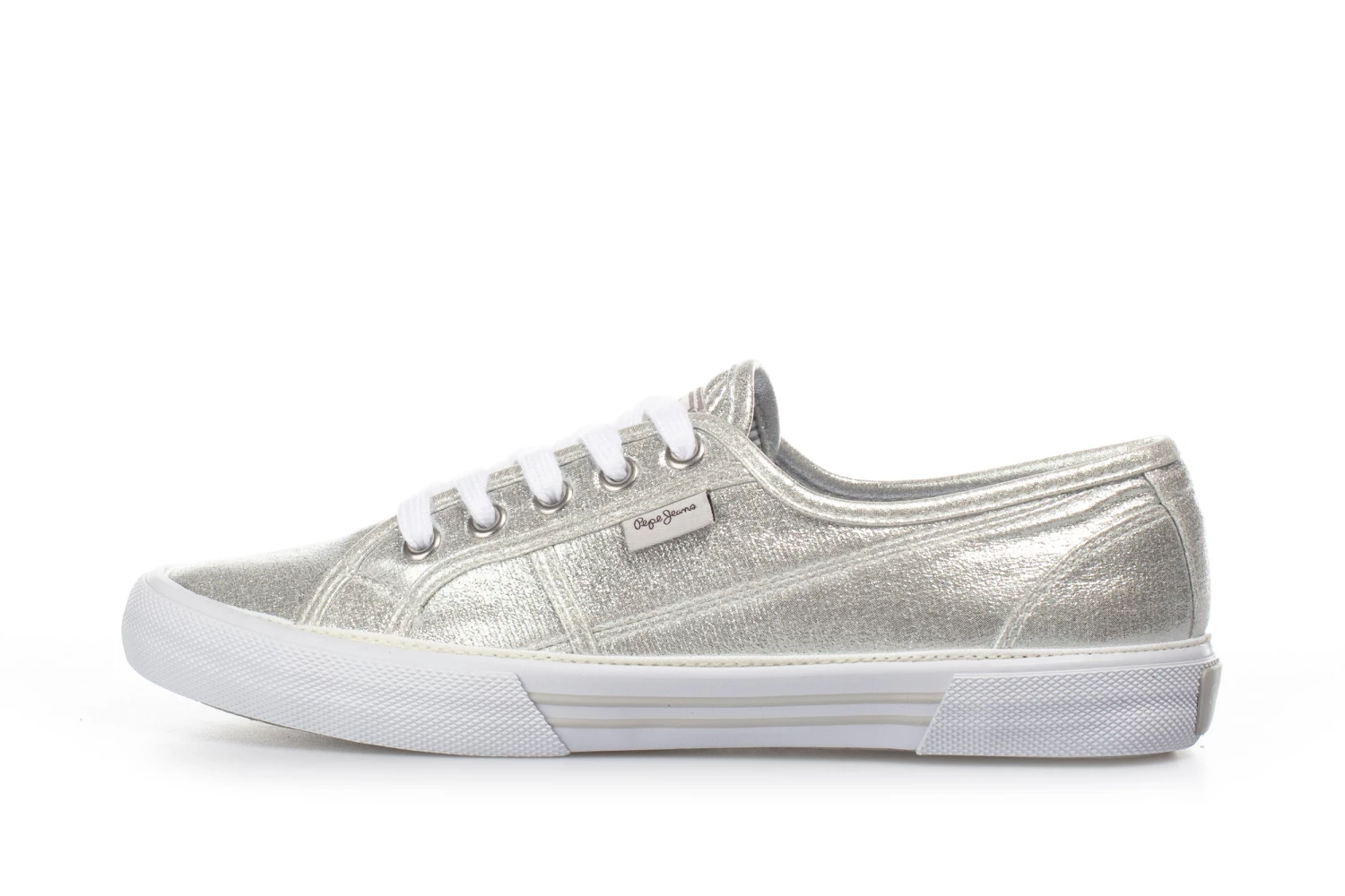 Νέος ✨ PEPE 👖 JEANS ABERLADY SHINE METALLIZED 👟 SNEAKERS PLS31154-934 Ασημί ⭐ 3 Νέος ✨ PEPE 👖 JEANS ABERLADY SHINE METALLIZED 👟 SNEAKERS PLS31154-934 Ασημί ⭐