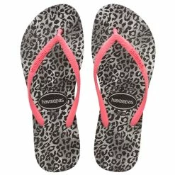 Καλύτερη πώληση 🎁 HAVAIANAS SLIM LEOPARD 4145480-0090 Λευκό-Μαυρο ❤️