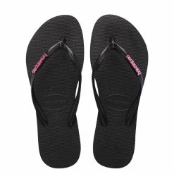 Τοπ 10 🔥 HAVAIANAS HAV. SLIM LOGO METALLIC 4119875-1094 Μαύρο 🤩