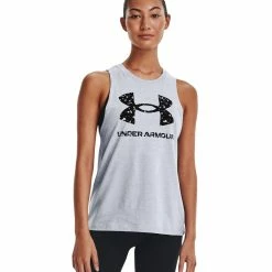 ΧΟΝΔΡΙΚΟ ΕΜΠΟΡΙΟ 🎁 Γυναικεία Αμάνικη Μπλούζα UNDER ARMOUR LIVE SPORTSTYLE GRAPHIC TANK Γκρί 1356297-011 😀