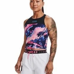 Flash Sale 🥰 Γυναικεία Αμάνικη Μπλούζα για Τρέξιμο UNDER ARMOUR RUN ANYWHERE CROP TANK Πολύχρωμο 1374863-001 ⌛